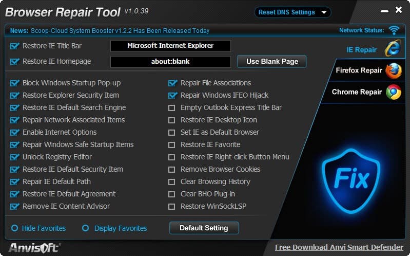 Download and install a reliable system repair tool
Open a web browser