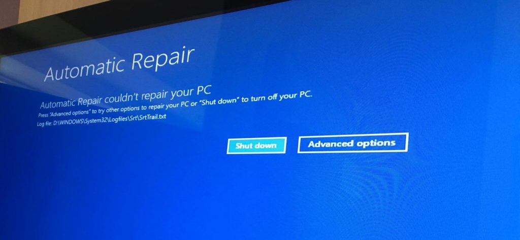 Repeat steps 1 and 2 two more times.
On the fourth attempt, your laptop will enter the Automatic Repair screen.