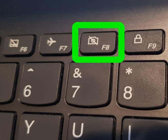Start by pressing the Power button to turn on your computer.
When the Windows logo appears, press and hold the Shift key on your keyboard.